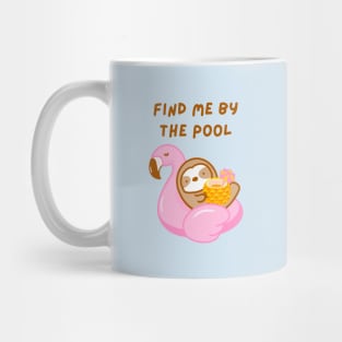 Find Me By the Pool Flamingo Float Sloth Mug